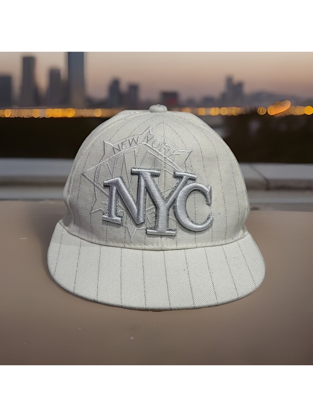 NYC New York City Silver Line Baseball Cap Sz M